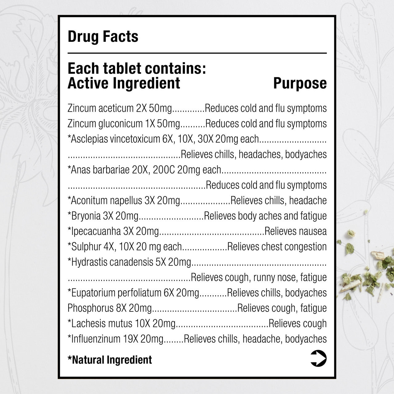 REBOOST CLD/FLU ZINC +10 ( 1 X 60 TAB )